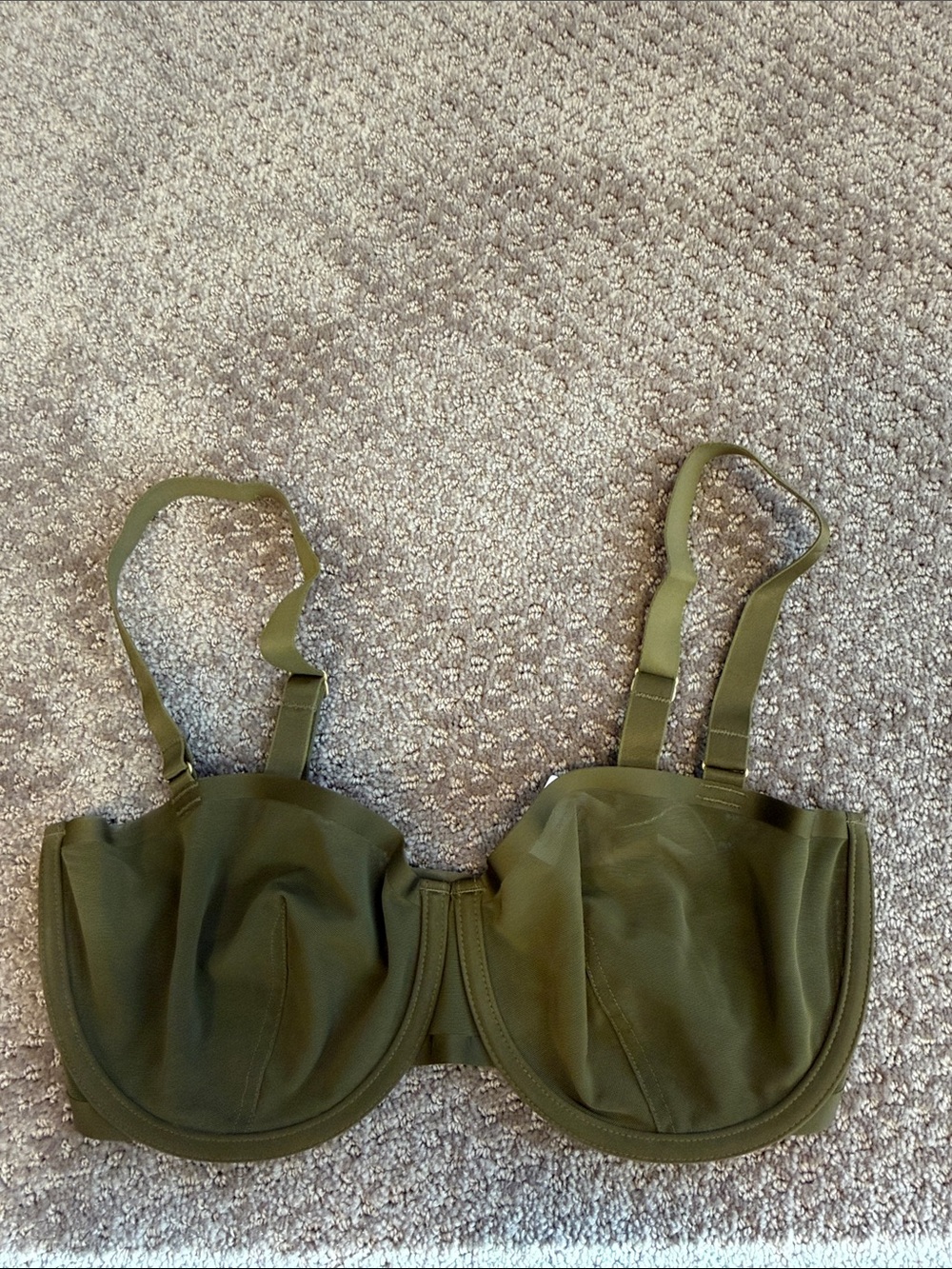 Olive Green Balconette Bra